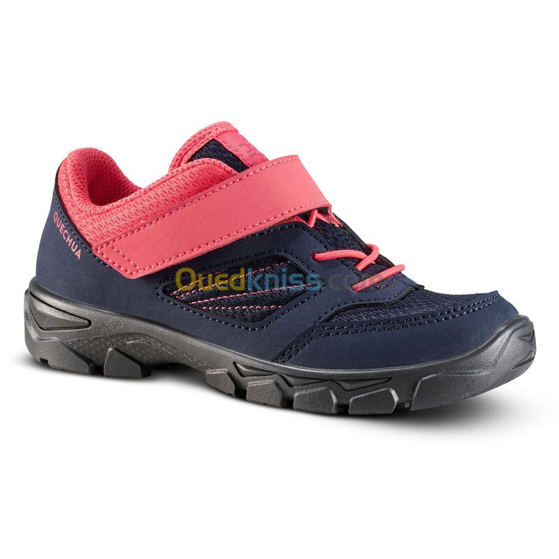 QUECHUA Chaussures de randonnée enfant avec scratch MH100 bleu et rose du 24 AU 34