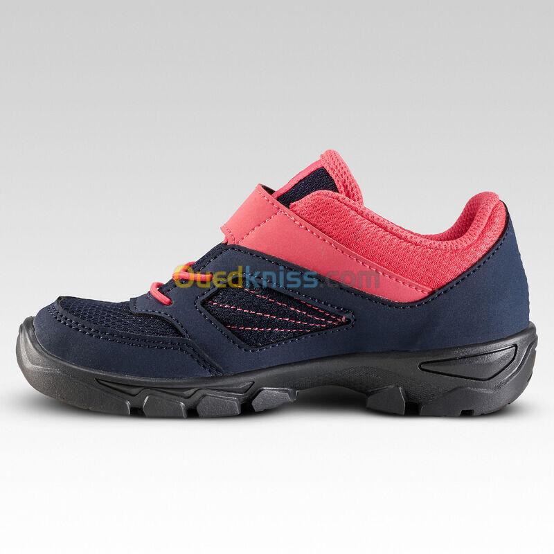 QUECHUA Chaussures de randonnée enfant avec scratch MH100 bleu et rose du 24 AU 34