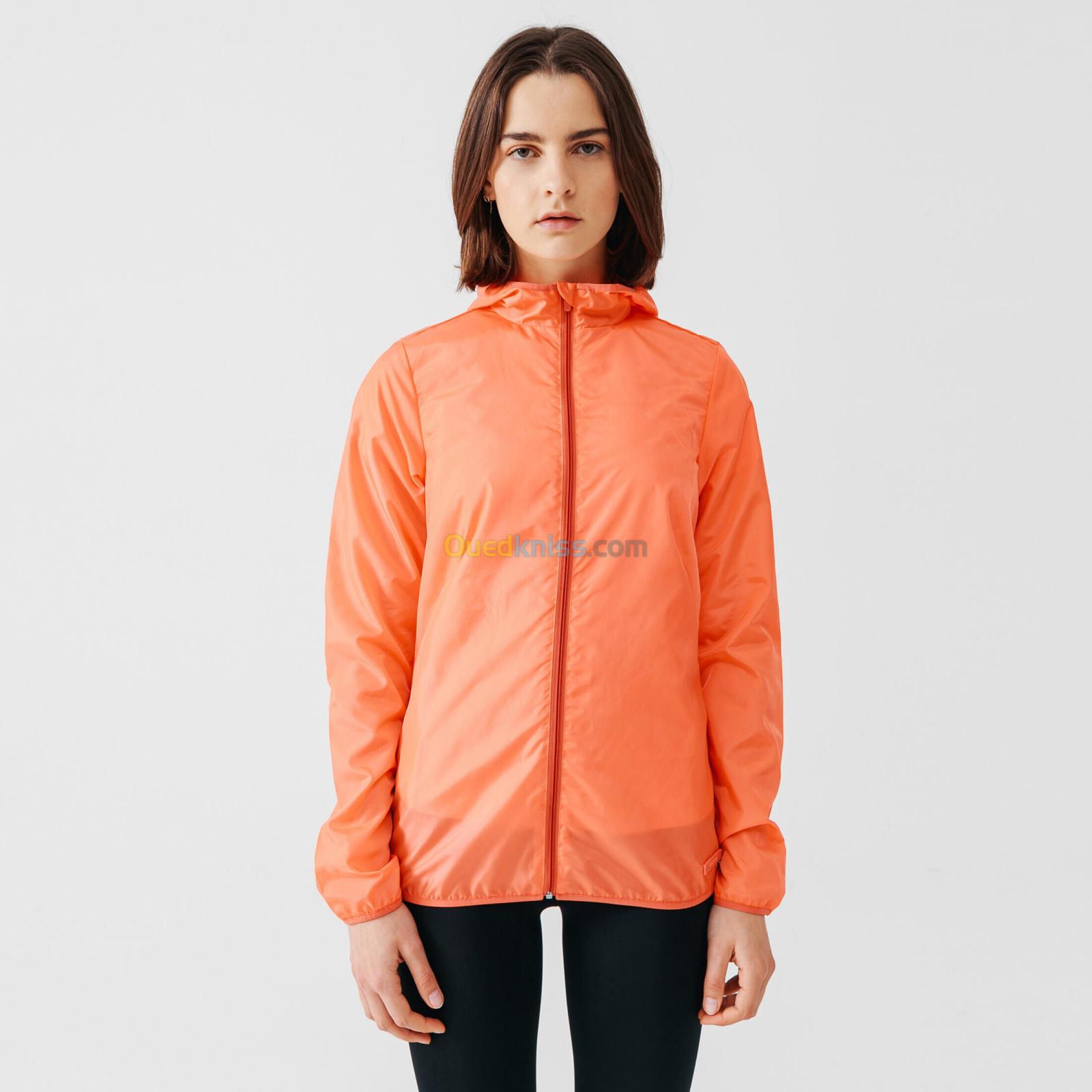 KALENJI Veste running coupe vent femme - Wind corail