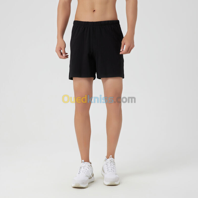 DOMYOS Short court Fitness Homme - 100 Noir