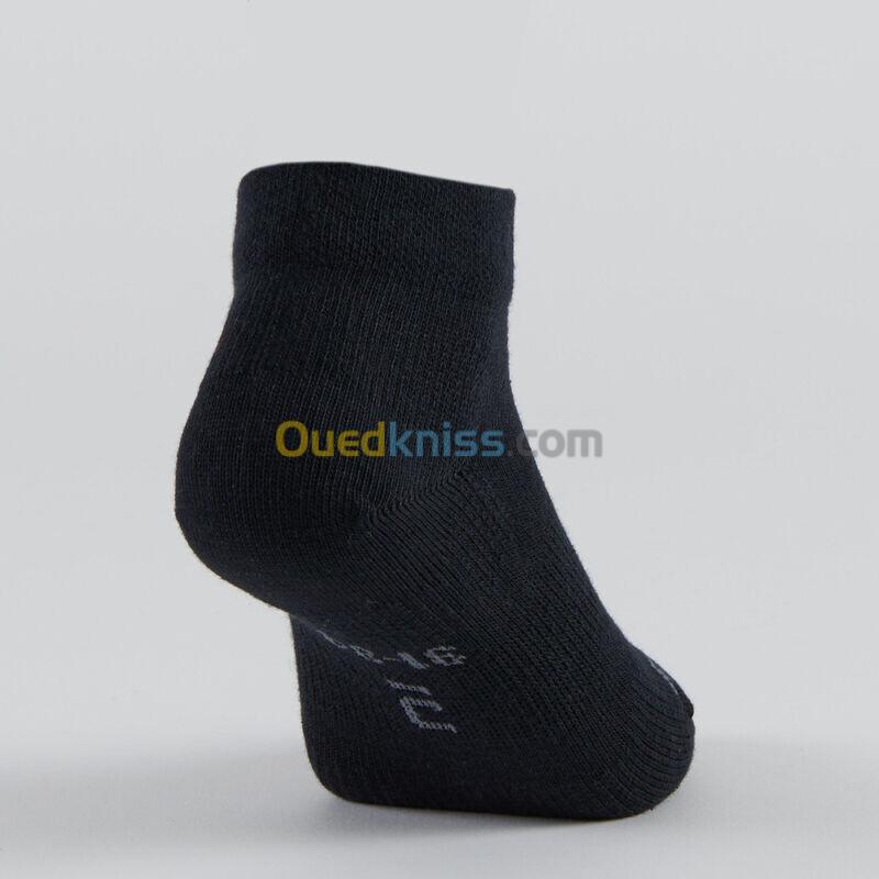 ARTENGO CHAUSSETTES DE SPORT ENFANT MI-HAUTES ARTENGO RS 160  NOIR GRIS LOT DE 3