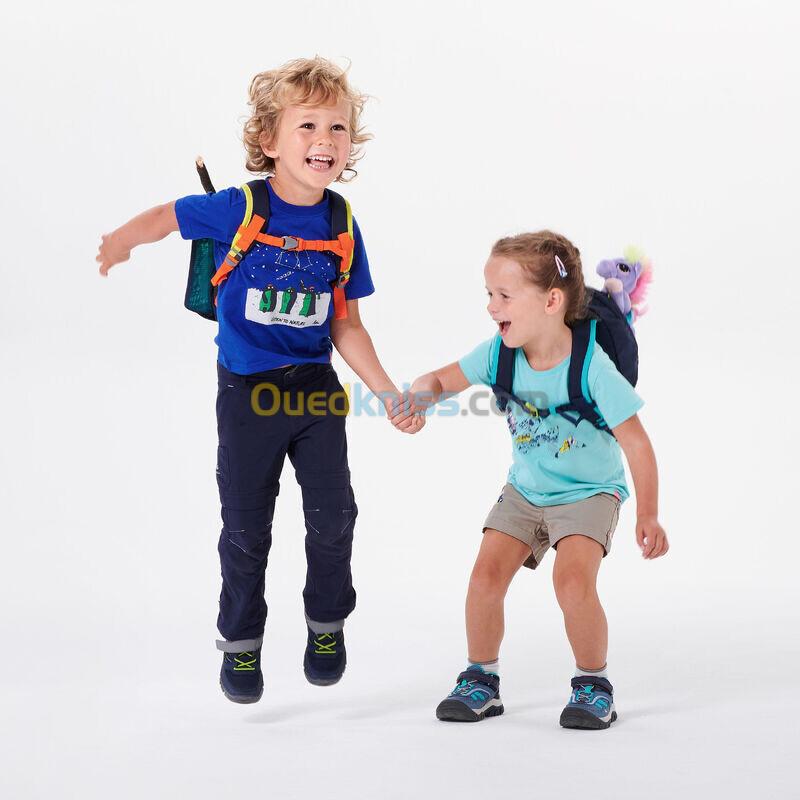 QUECHUA Chaussures de randonnée enfant avec scratch -  NH100 bleu - 24 à 34