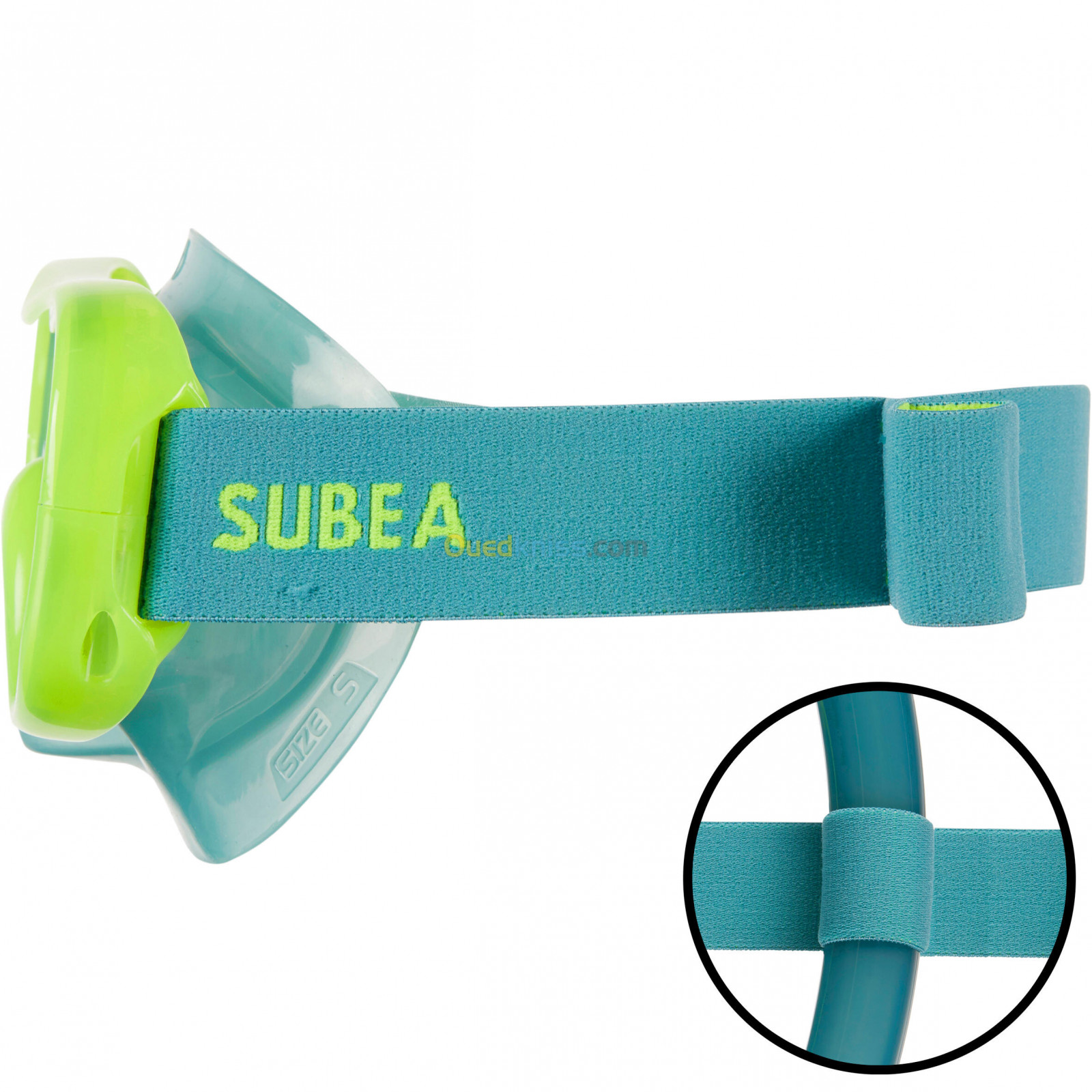 SUBEA Kit plongée Masque et Tuba Snorkeling 100 Valve enfant vert fluo