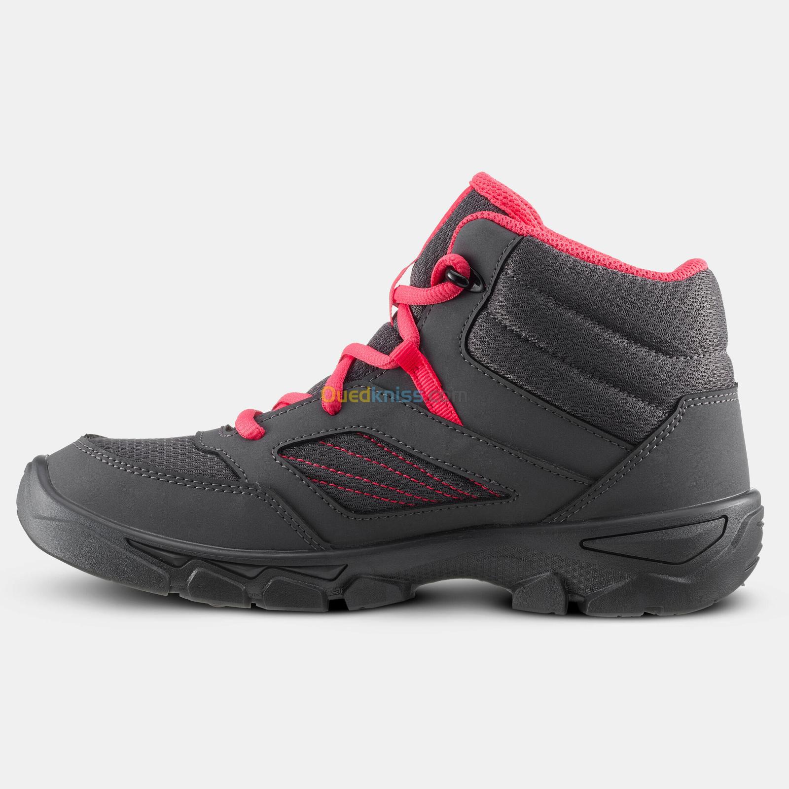 QUECHUA Chaussures de randonnée enfant avec lacets MH100 MID grise foncée du 35 AU 38