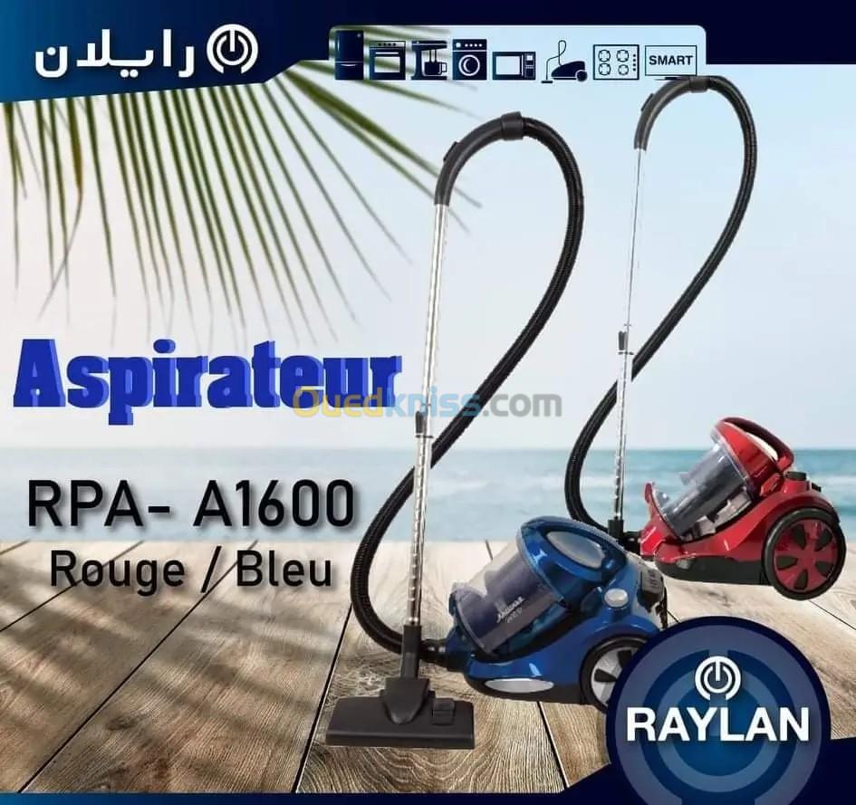 RAYLAN Aspirateur - 1600 Watts - Réservoir 4 Litres Moteur en aluminium avec contrôle de vitesse