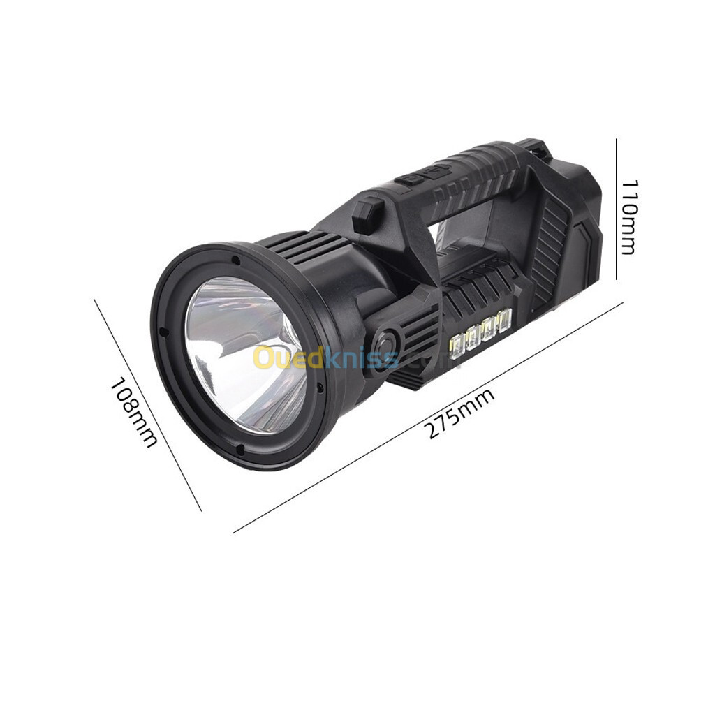 Lampe Torche LED rechargeable 6000 lumens super lumineuse 4 modes IPX5 étanche