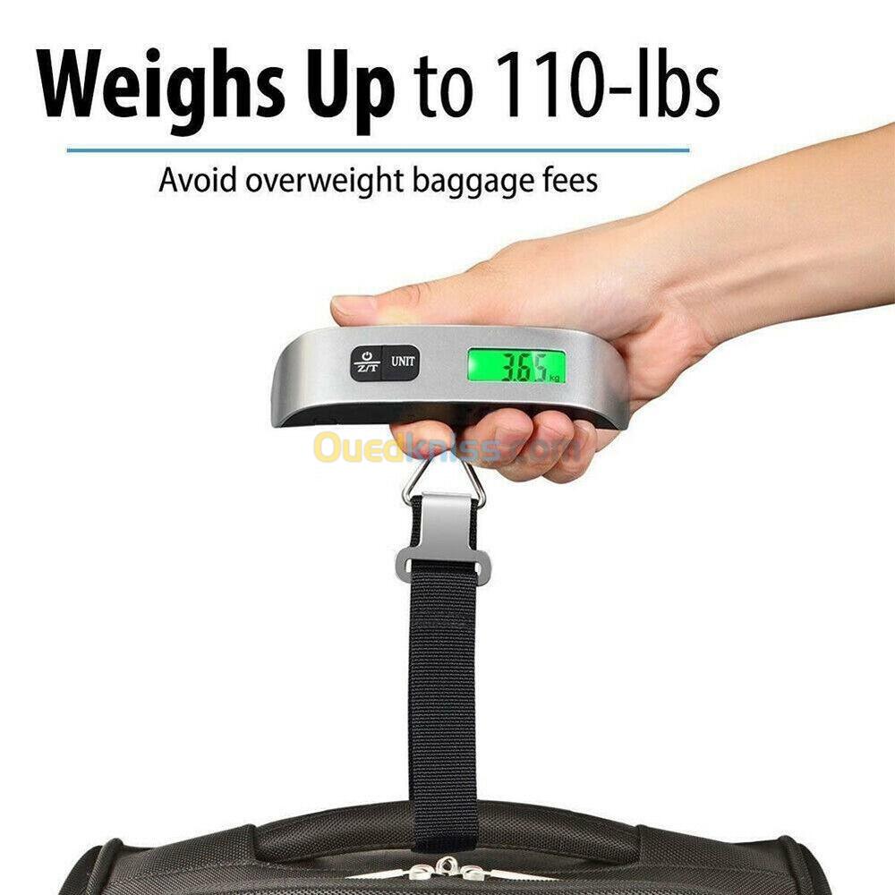 Balance à bagages numérique portable avec écran LCD 50kg