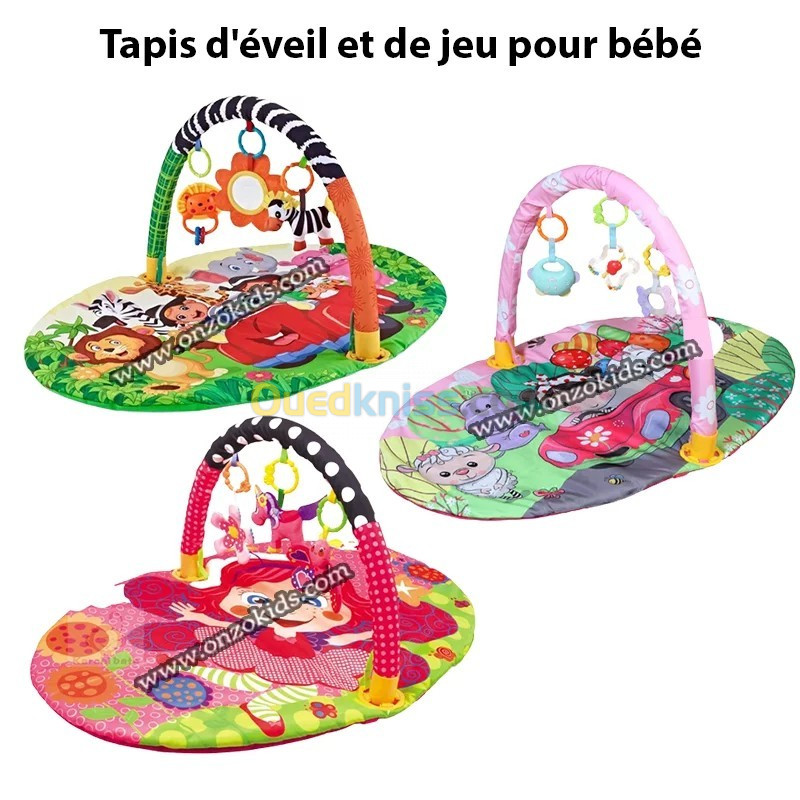 Tapis déveil et de jeu pour bébé - Hippo Baby