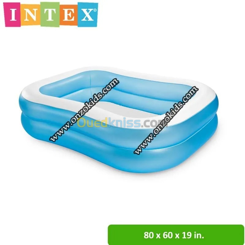 Piscine avec deux anneaux gonflables 203 x 152 x 48 cm | Intex