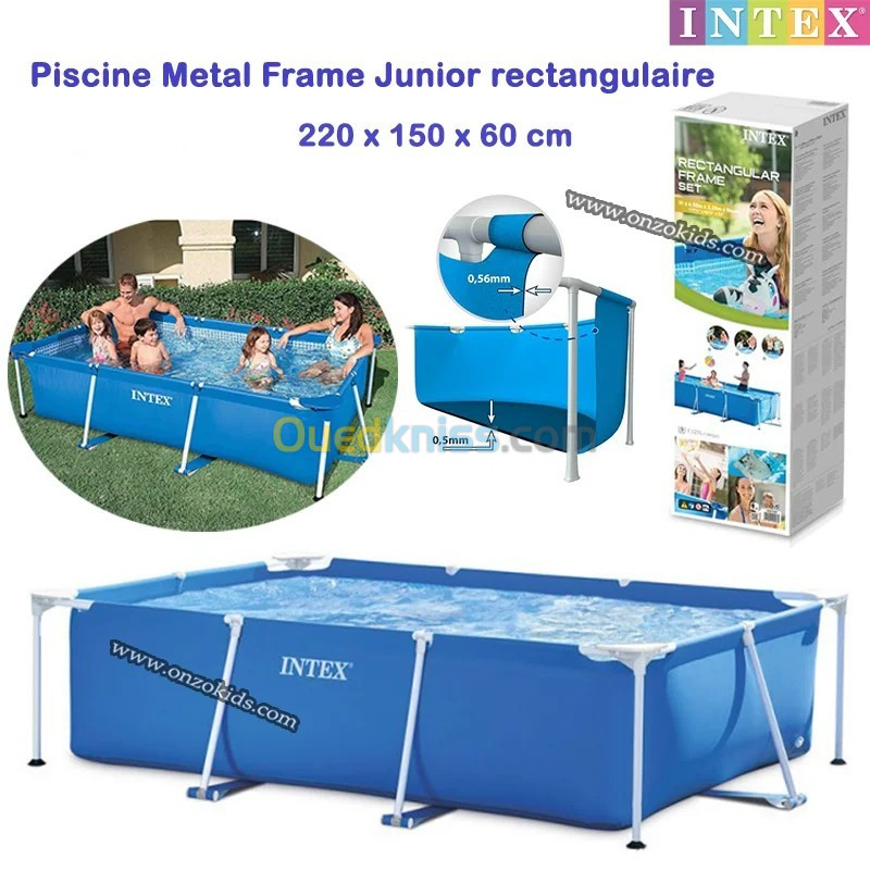 Piscine Metal Frame Junior rectangulaire 220 x 150 x 60 cm -Intex