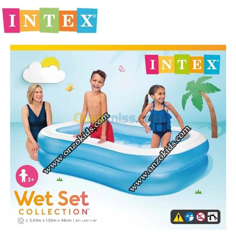 Piscine avec deux anneaux gonflables 203 x 152 x 48 cm | Intex