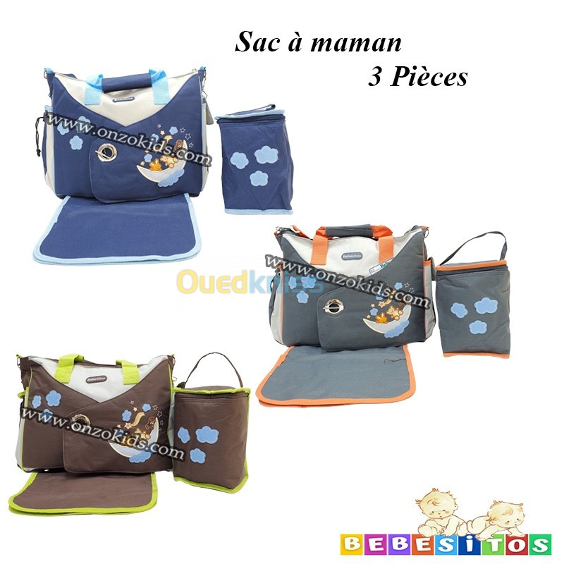 Sac à maman 3 pièces | bebesitos