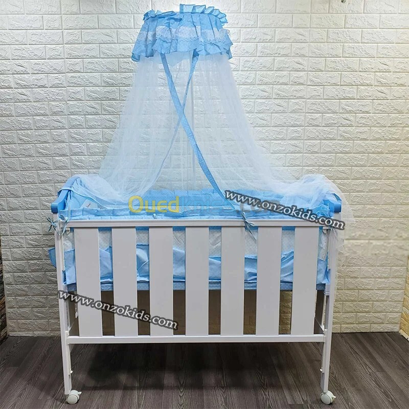 Lit parc cododo 2en1 en bois avec moustiquaire pour bébé - Mini Pouce