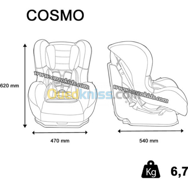 Siège auto COSMO Groupe 0/1 pour bébé - Fisher Price