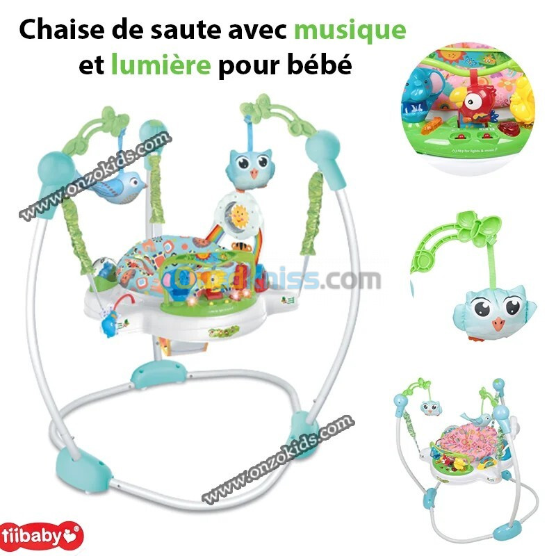 Chaise de saute avec musique et lumière pour bébé - tiibaby