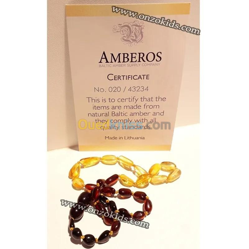 Collier de ambre pour bébé - AMBEROS