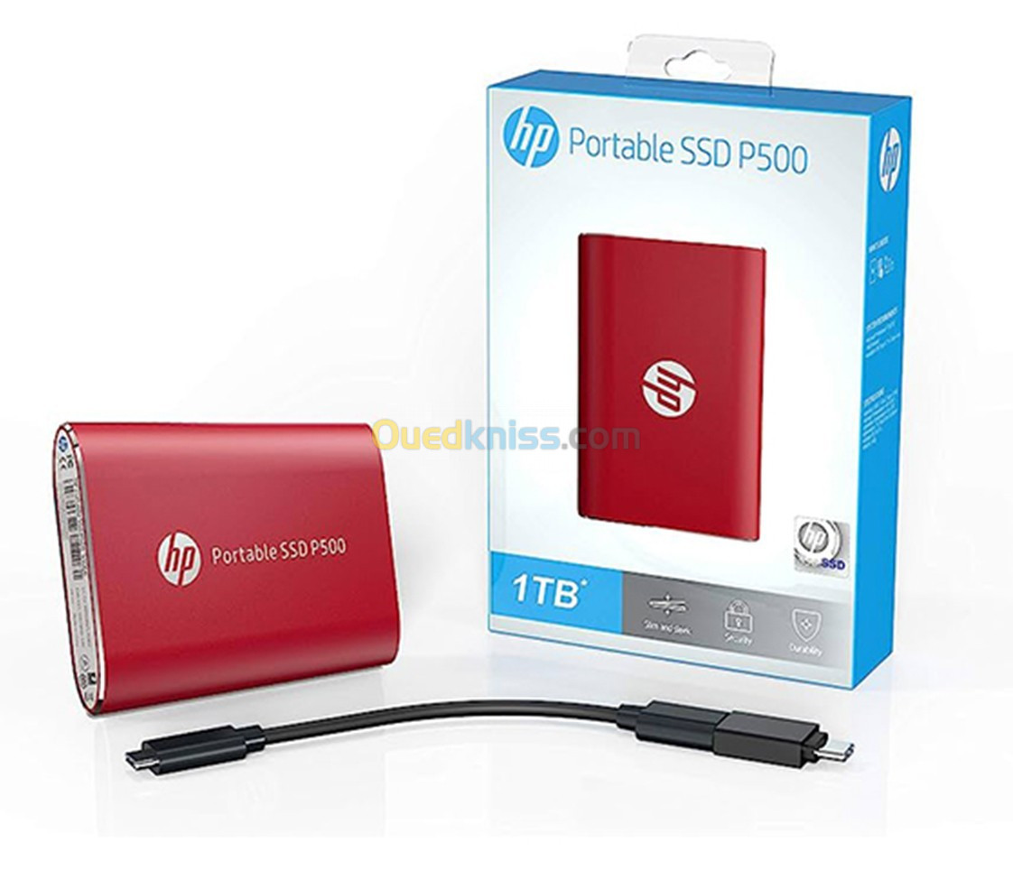 DISQUE SSD EXTERNE PORTABLE SSD HP P500 1TO / NOIR - GRIS - BLEU - ROUGE