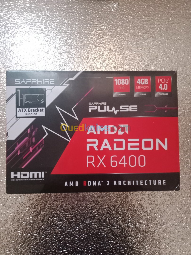 Sapphire Pulse AMD Radeon RX 6400 4GDDR6 Low Profile (Neuf Jamais Utilisé)