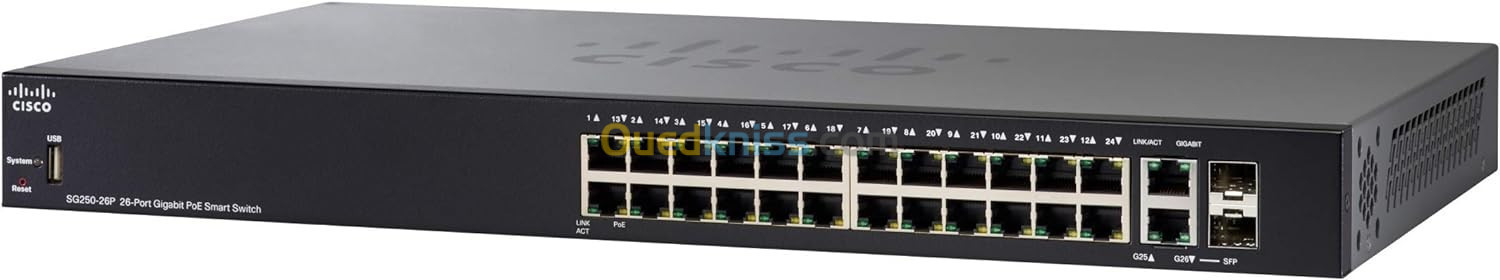 Cisco SG250-26P (Giga + Poe + L3 static routing) Neuf Sous emballage