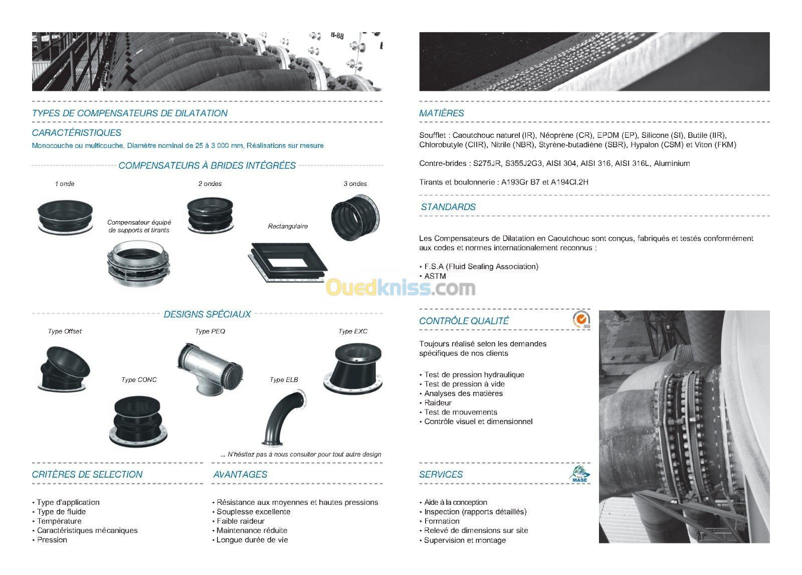 joint de dilatation , Compensateurs SE