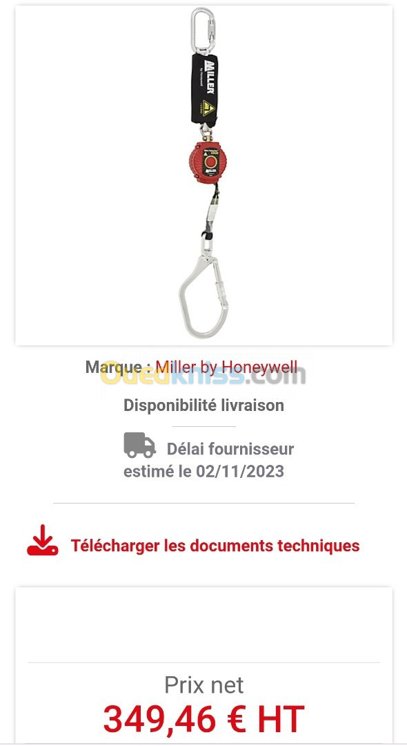 Anti chute honeywell miller turbo lite edge