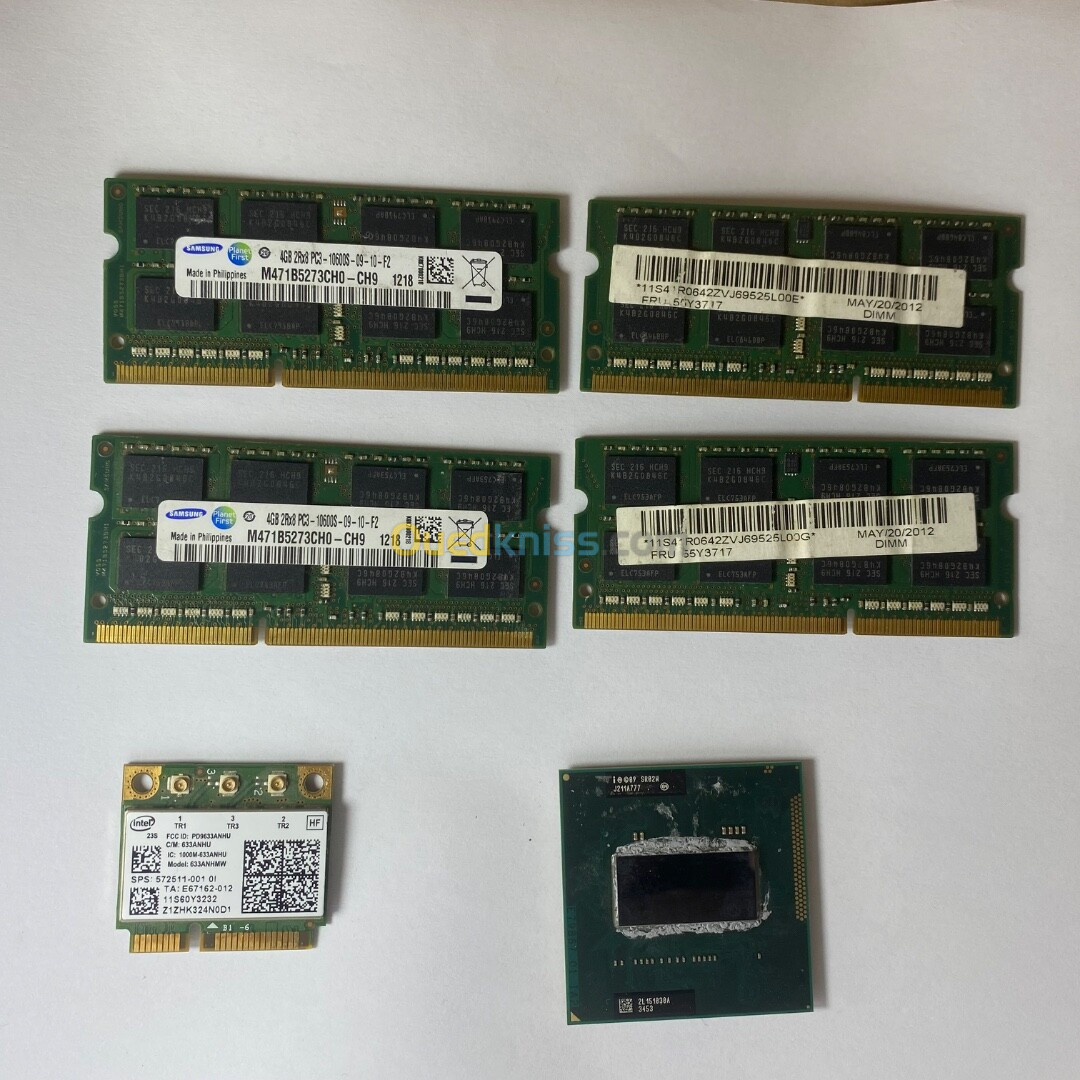 Ram ddr3 laptop 4gb*4=16 GB ,cart wifi , processor 