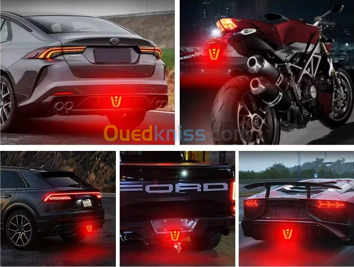 Feux de Stop et de sécurité DRL 12V pour voiture et moto Style F1 