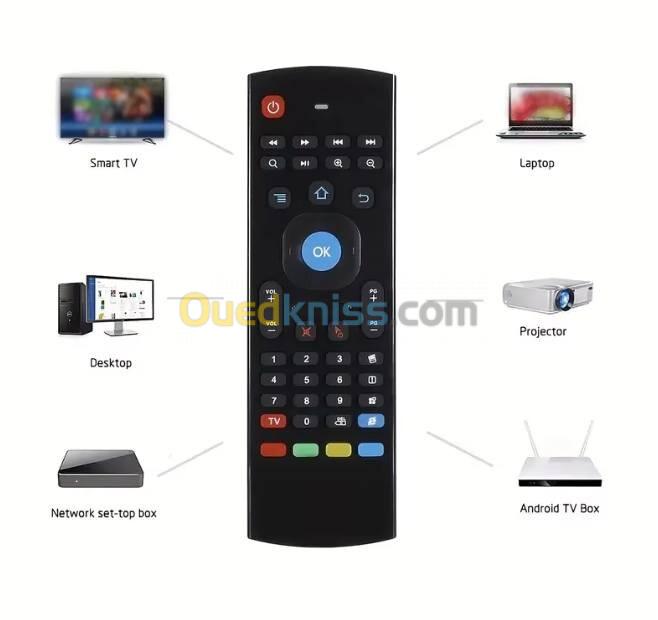 Télécommande sans fil Compatible avec Compatible avec Smart Tv, Tv Box, PC, Android