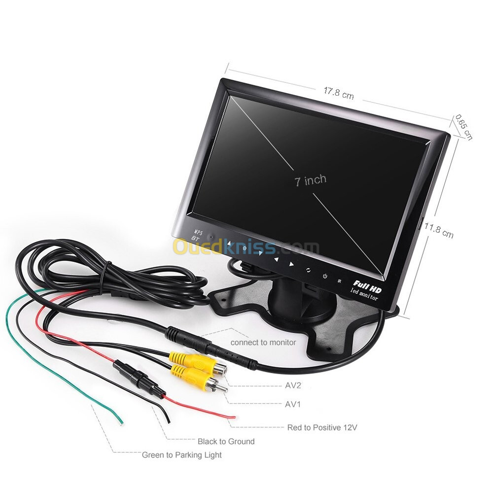 DVD 7 Inch TFT LCD Car Dashboard Touchscreen Monitor