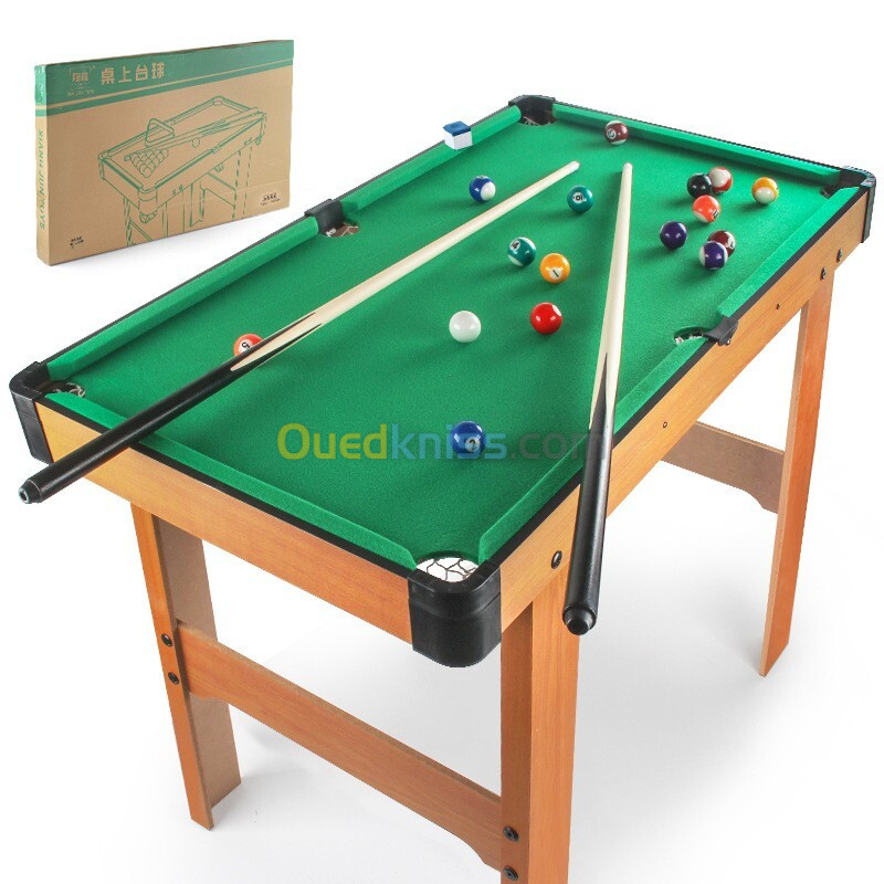 Table de Billard en Bois avec pieds de table - طاولة بلياردو خشبية مع أرجل الطاولة