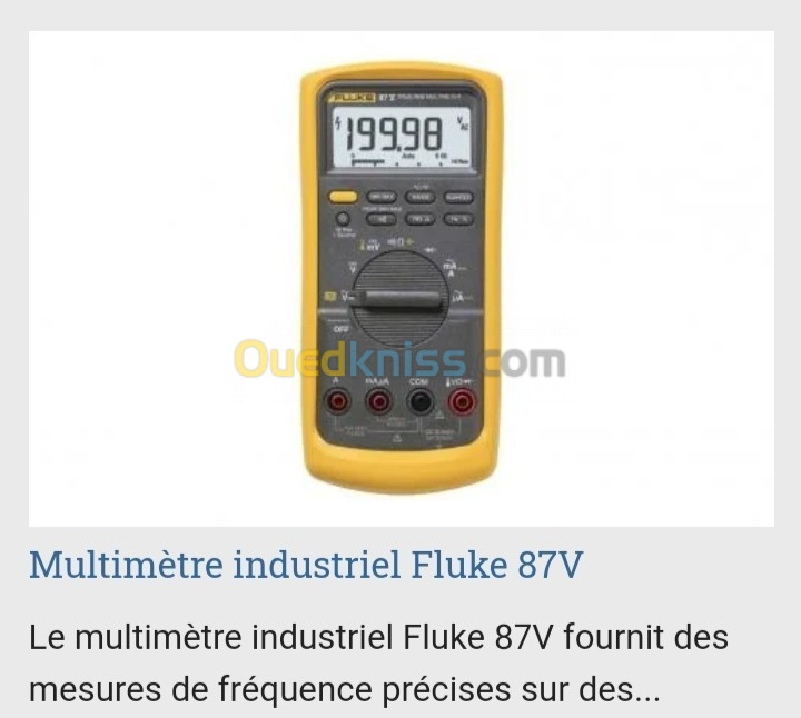 Fluke Algérie - Instruments de mesures numérique-