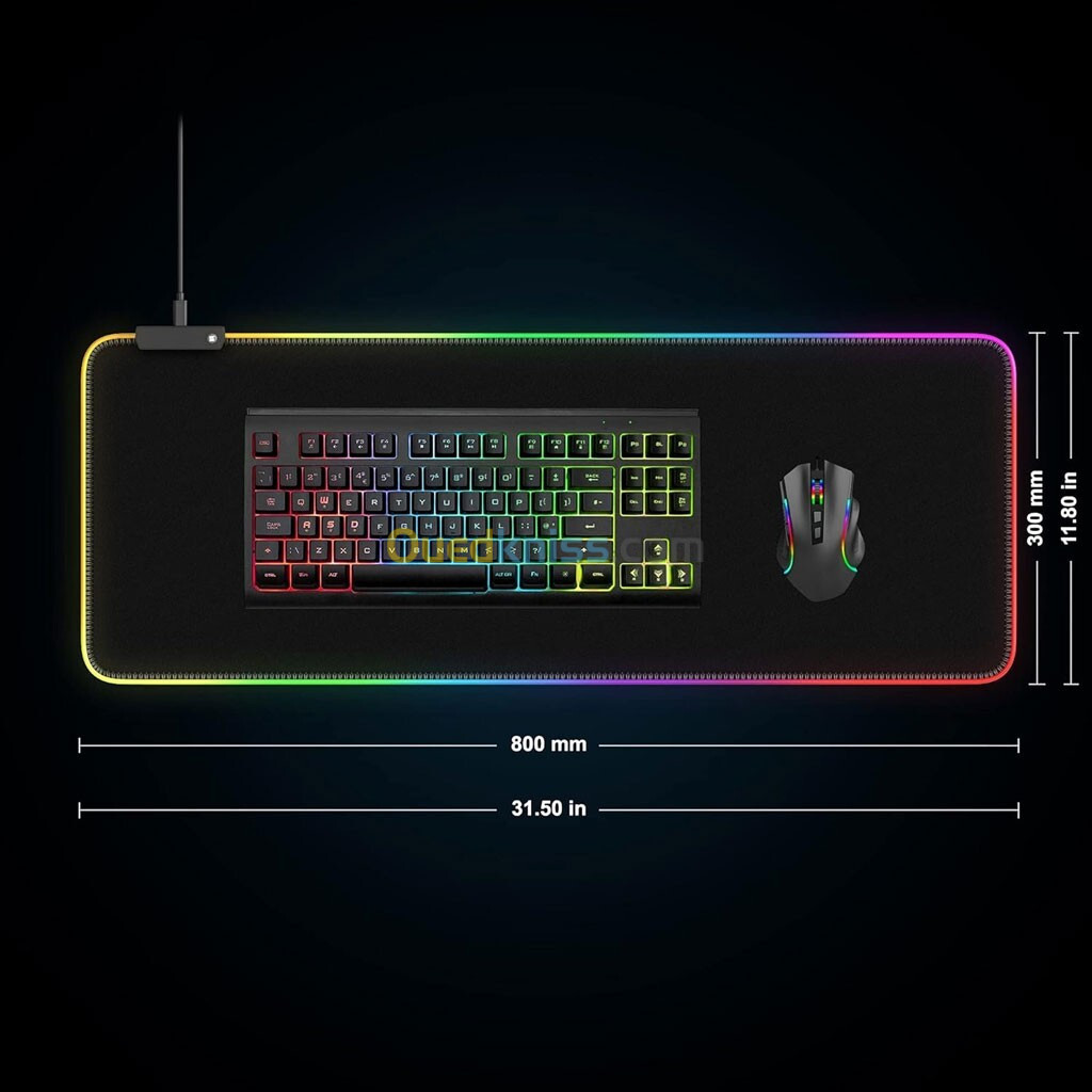 Tapis de souris de jeu RGB Mac tech