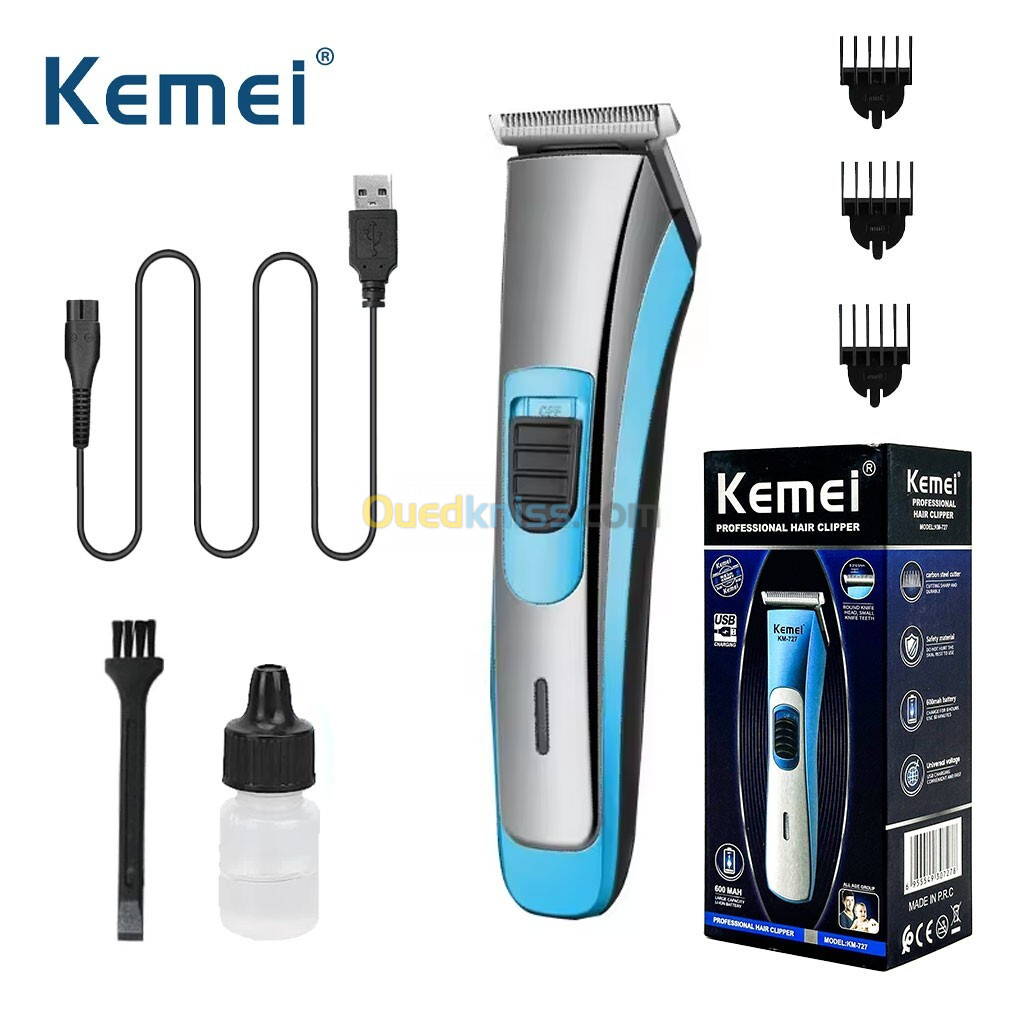 Kemei Tondeuse à Barbe et Cheveux pour Hommes, Lame Inoxydable 