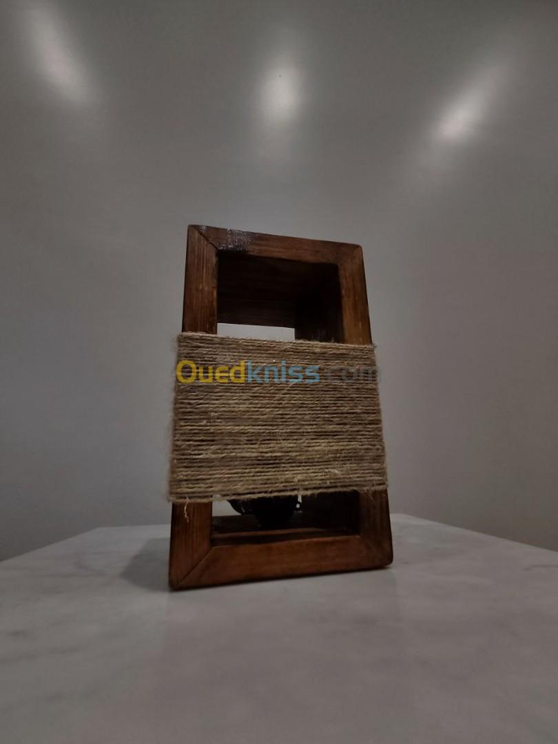 مصباح خشبي ديكوري عصري - Lampe décorative moderne en bois