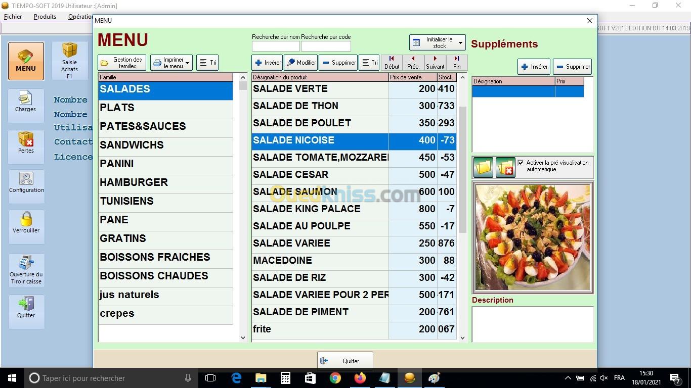 LOGICIEL DE GESTION CAFÉTÉRIA RESTAURENT