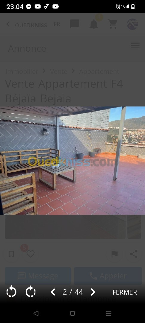 Vente Appartement F4 Béjaïa Bejaia