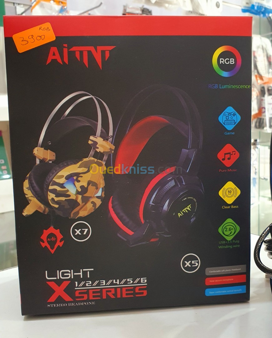 CASQUE AINT RGB Gaming Series Headset