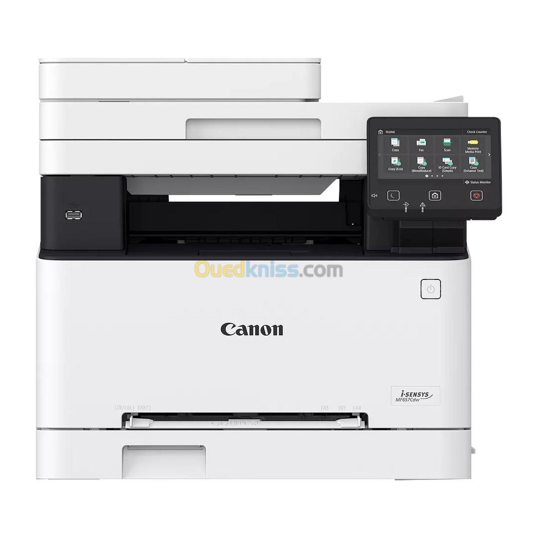 Canon i-SENSYS MF657Cdw Imprimante multifonction laser couleur 4-en-1 A4 (USB 2.0/Wi-Fi/Ethernet)