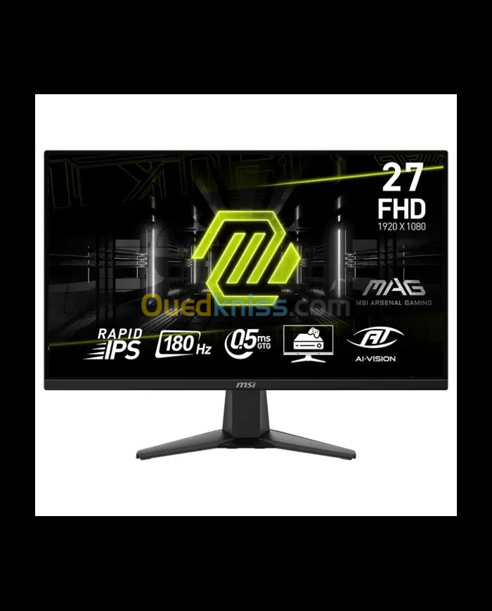 Écran gaming MSI G275F 27" Fast IPS Full HD (1920x1080), 180Hz, 0.5ms