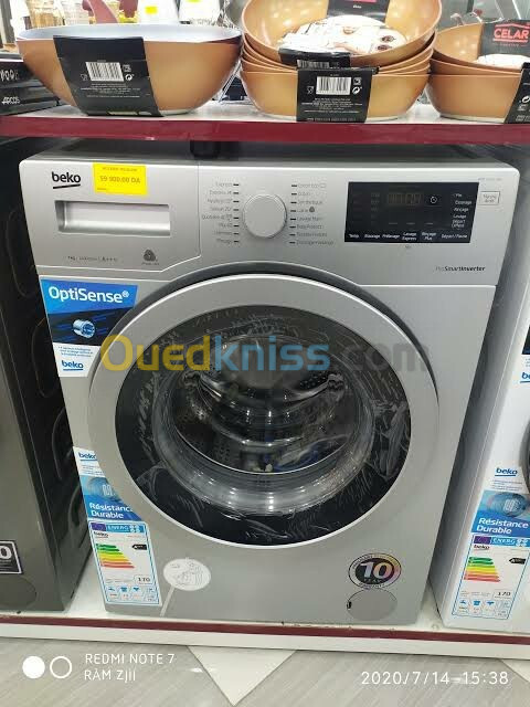 machine a laver beko 7kg gris