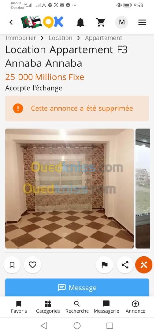 Location Appartement F3 Annaba Annaba