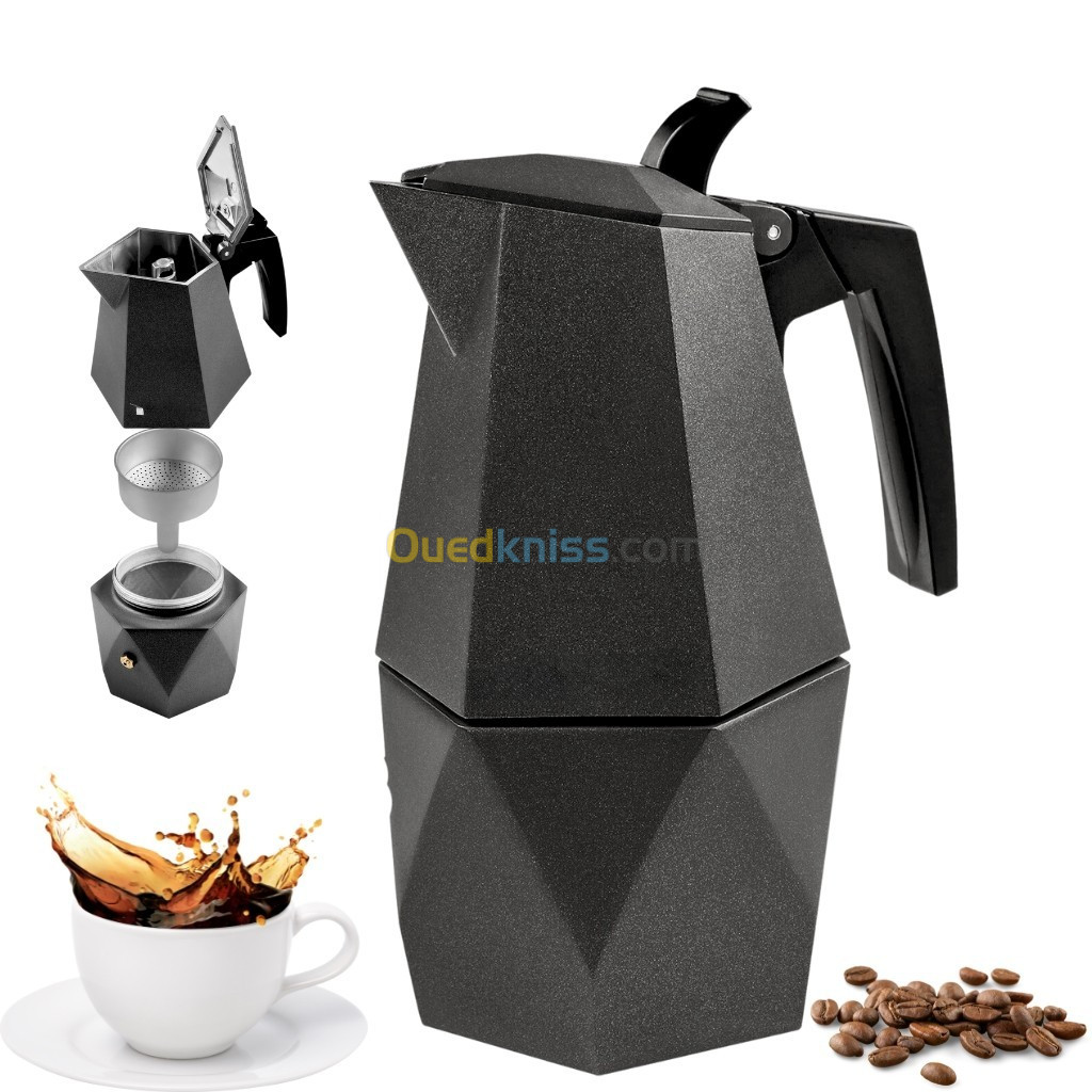     Cafetière Espresso en forme crystal 300 ml - ماكينة صنع قهوة الاسبريسو