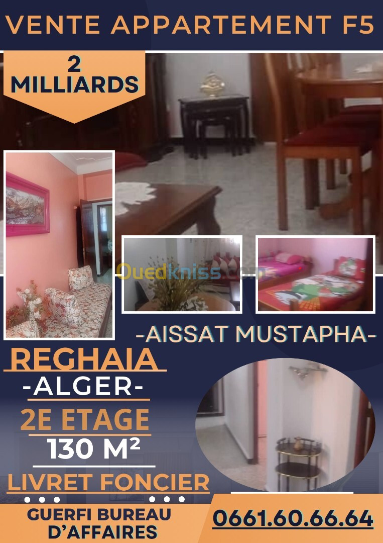 Vente Appartement F5 Alger Reghaia