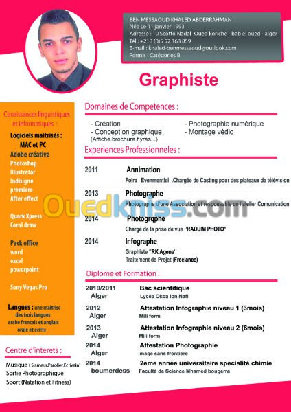 infographe & photographe proffesionel