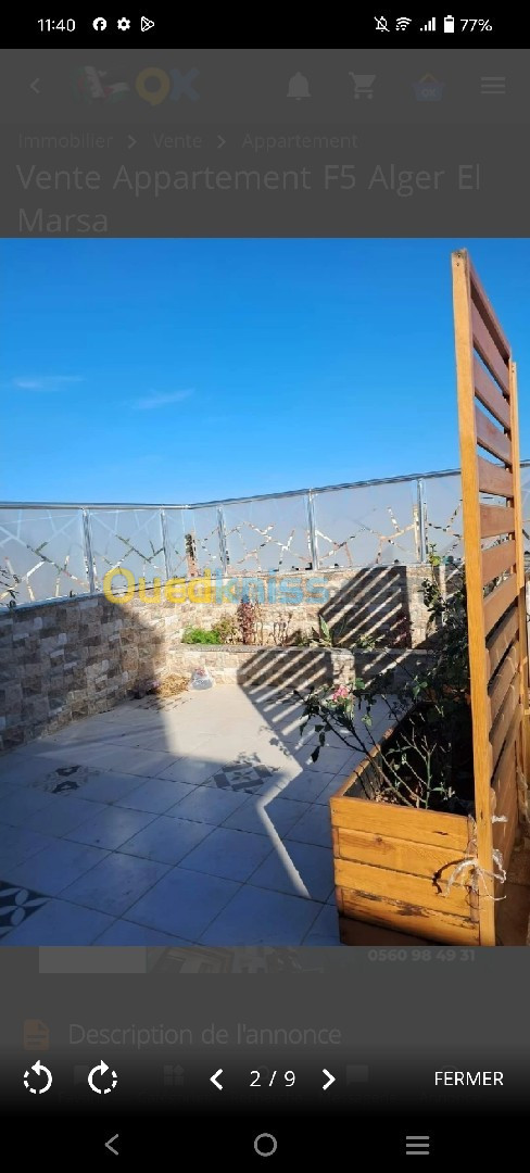 Vente Appartement F5 Alger El marsa