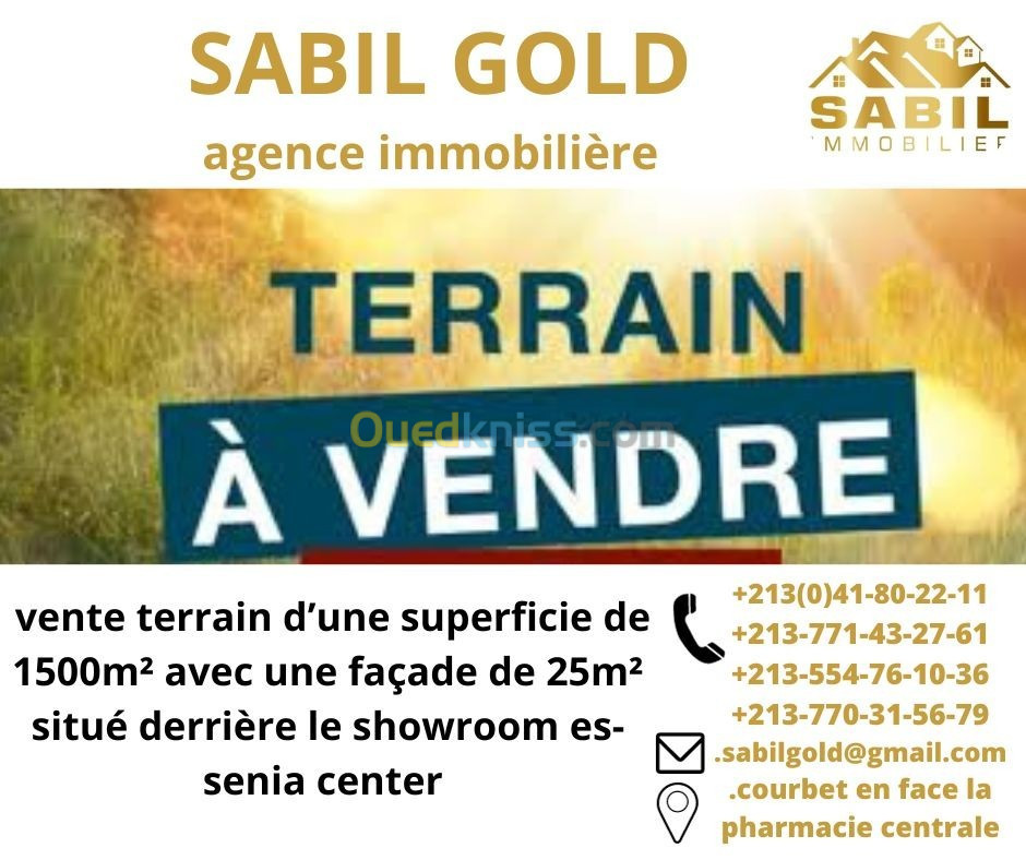 Vente Terrain Oran Es senia