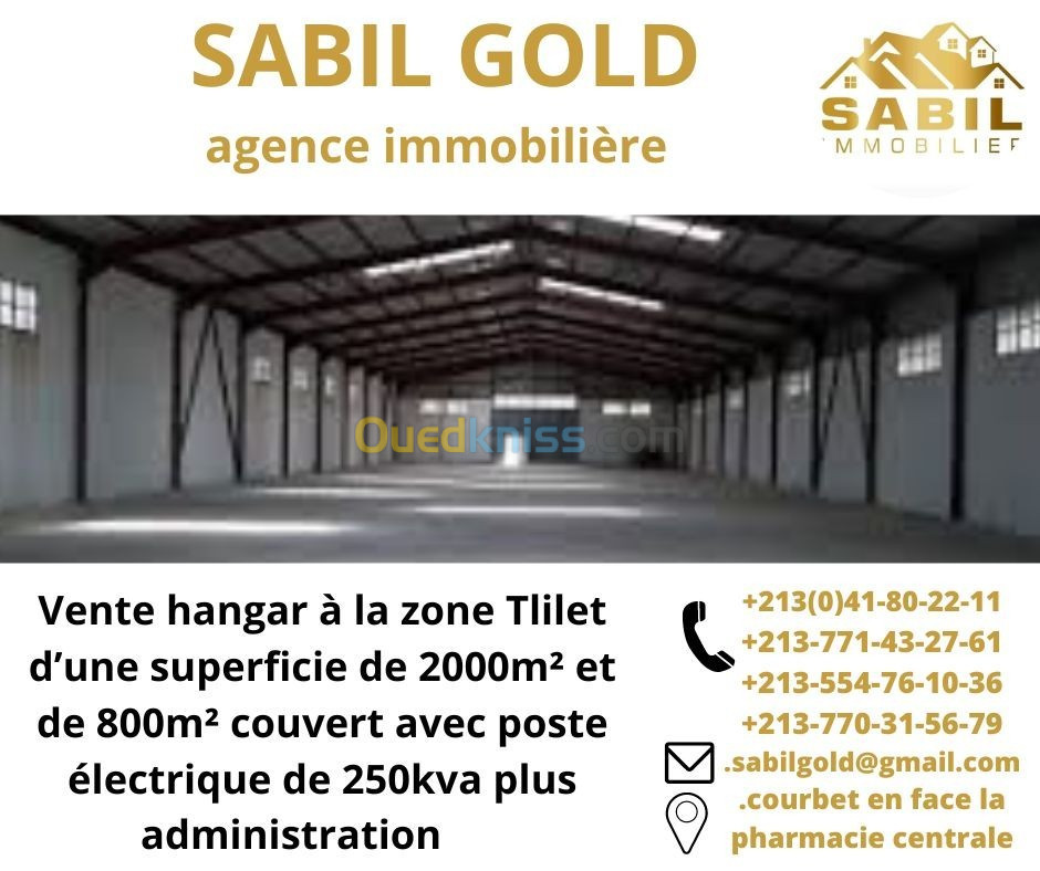 Vente Hangar Oran Oued tlelat