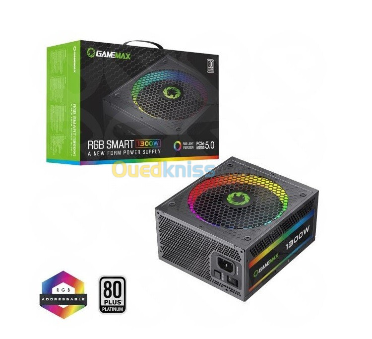 Alimentation GAMEMAX 1300W 80+ PLATINUM RGB SMART