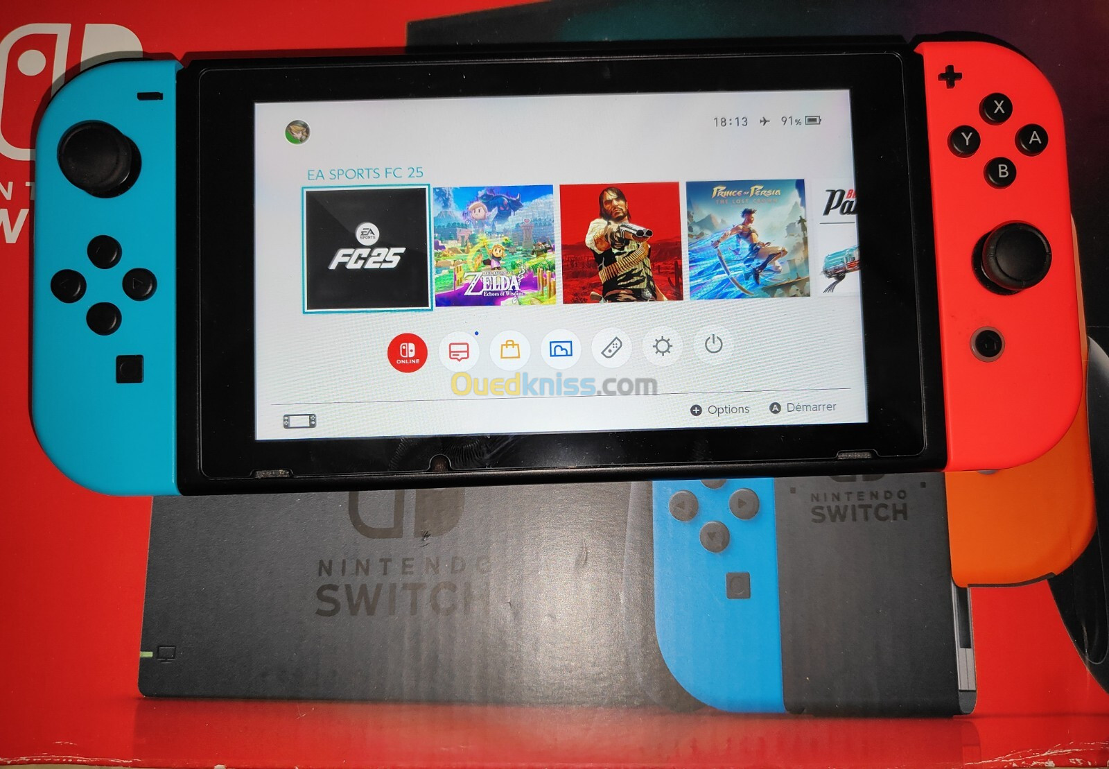 Nintendo switch V2 2021 flashée puce 256 go 