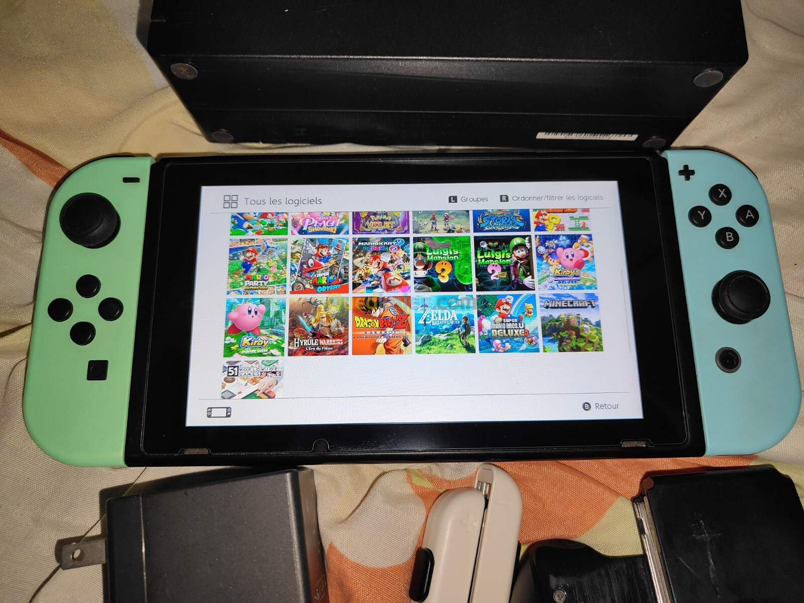 Nintendo switch V2 2020 flashée puce 256 go 